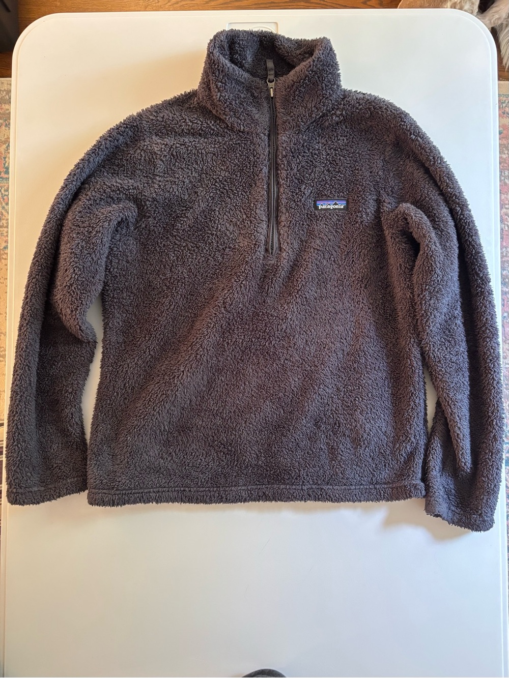 Patagonia Fleece Quarter -Zip Pullover Charcoal Gray Size M EUC